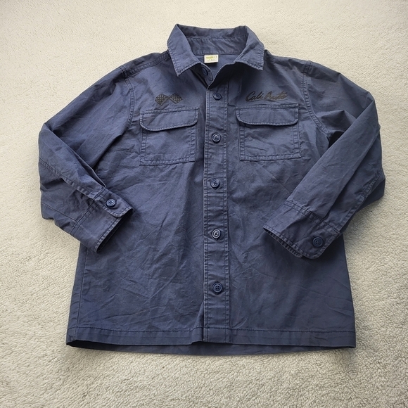 Crazy 8 Other - Crazy 8 Boy's Blue Cali Auto Service Button Down Shirt Size Small (5-6)